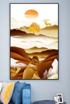 File tranh gốc File tranh hiện đại pha lê gương KF75140 chủ đề hiện đại