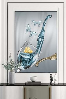 File tranh File tranh hiện đại pha lê gương KF75243 (gốc) phong cách tối giản