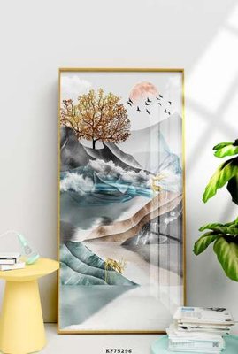 Tải file File tranh hiện đại pha lê gương KF75296 (ảnh gốc) in gạch men