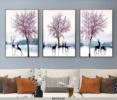 File in trần File tranh hiện đại pha lê gương KF75300 (file gốc) chủ đề vũ trụ