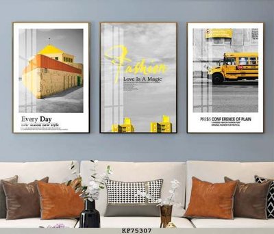 Hình ảnh file gốc File tranh hiện đại pha lê gương KF75307 cho in UV