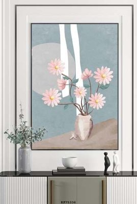 File in trần File tranh hiện đại pha lê gương KF75336 (bản gốc) hoa văn