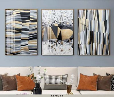 File tranh File tranh hiện đại pha lê gương KF75348 (file gốc) chủ đề phong thủy