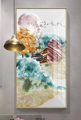 Download file gốc File tranh hiện đại pha lê gương KF75539 (in mica) trong suốt