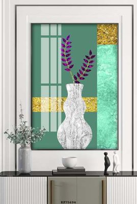 File gốc File tranh hiện đại pha lê gương KF75694 (bản quyền) cho in ấn