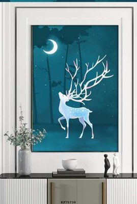 File gốc File tranh hiện đại pha lê gương KF75738 (in lụa) họa tiết 3D