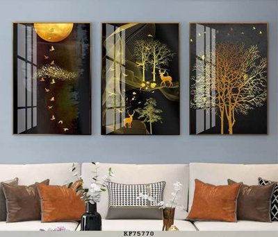 Download file gốc File tranh hiện đại pha lê gương KF75770 (in lụa) cao cấp