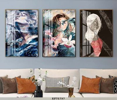 File PSD File tranh hiện đại pha lê gương KF75797 (nguyên bản) cho thiết kế