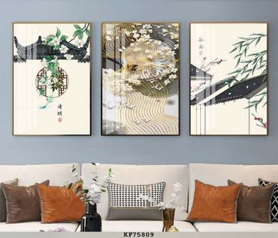 File gốc File tranh hiện đại pha lê gương KF75809 (vector) cho in ấn