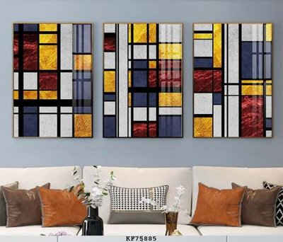 Ảnh gốc file in lụa File tranh hiện đại pha lê gương KF75885 chi tiết