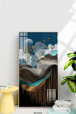 File ảnh File tranh hiện đại pha lê gương KF75929 (gốc) in PP, decal