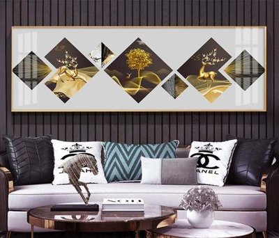 File gốc File tranh hiện đại pha lê gương KF75973 (in mica) trang trí