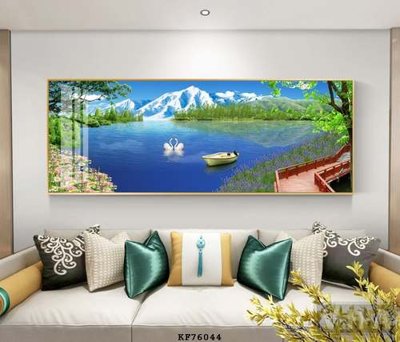 File tranh File tranh hiện đại pha lê gương KF76044 (bản gốc) in lụa 3D