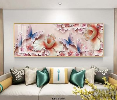 File tranh File tranh hiện đại pha lê gương KF76058 (bản gốc) in lụa 5D