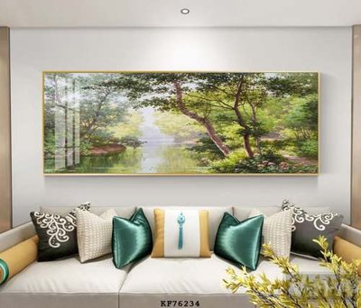 File tranh gốc in trần nhà File tranh hiện đại pha lê gương KF76234 3D