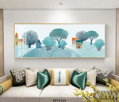 File in trần File tranh hiện đại pha lê gương KF76244 (bản gốc) đại dương