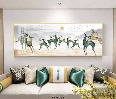 File tranh gốc in trần nhà File tranh hiện đại pha lê gương KF76298 3D