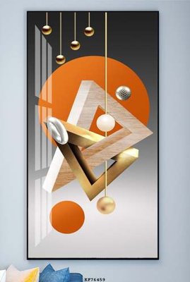 File gốc File tranh hiện đại pha lê gương KF76459 (in lụa) hoa văn cổ điển