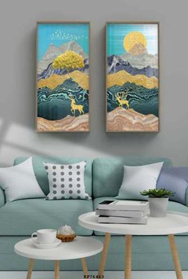 File gốc File tranh hiện đại pha lê gương KF76463 (PNG) nền trong suốt