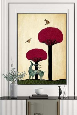 File in mica File tranh hiện đại pha lê gương KF76582 (ảnh gốc) đẹp