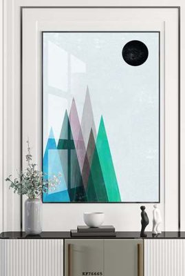 File in trần File tranh hiện đại pha lê gương KF76665 (bản gốc) hoa văn