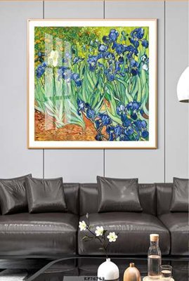 File tranh gốc in trần nhà File tranh hiện đại pha lê gương KF76759 3D