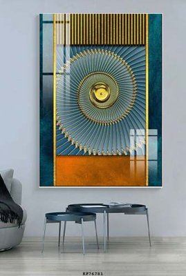 File gốc in ấn File tranh hiện đại pha lê gương KF76781 chuẩn màu CMYK