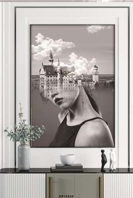 File PSD File tranh hiện đại pha lê gương KF76808 (bản gốc) cho nhà in