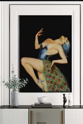 Download file File tranh hiện đại pha lê gương KF76930 (gốc) in mica đèn LED