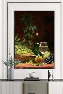 File gốc File tranh hiện đại pha lê gương KF77015 (in lụa) tranh mã đáo