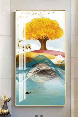 File gốc File tranh hiện đại pha lê gương KF77035 (cho in ấn) độc quyền