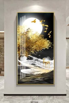 File tranh File tranh hiện đại pha lê gương KF77266 (gốc) chủ đề trẻ em