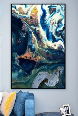 File gốc File tranh hiện đại pha lê gương KF77937 (in mica) làm bảng hiệu