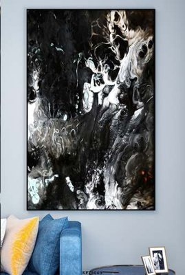 File tranh File tranh hiện đại pha lê gương KF78069 (gốc) phong cách tối giản