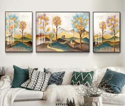 File in trần File tranh hiện đại pha lê gương KF78299 (bản gốc) đại dương