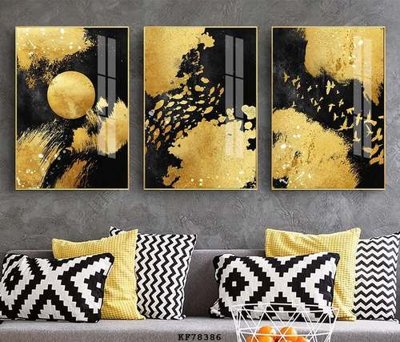 Hình ảnh file gốc in trần nhà File tranh hiện đại pha lê gương KF78386