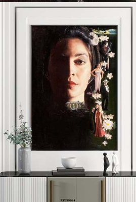 File in ấn File tranh hiện đại pha lê gương KF78664 chuyên nghiệp