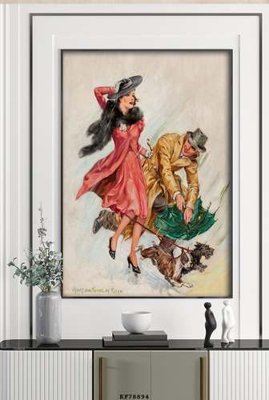 File in mica File tranh hiện đại pha lê gương KF78894 (bản gốc) làm vách ngăn