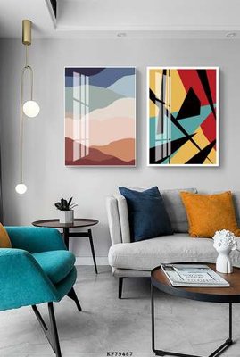 File tranh gốc PSD File tranh hiện đại pha lê gương KF79487 còn nguyên layer