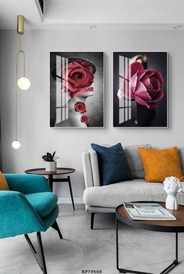 File gốc File tranh hiện đại pha lê gương KF79500 (phong cách) châu Âu