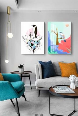 Hình ảnh file gốc File tranh hiện đại pha lê gương KF79591 cho in UV