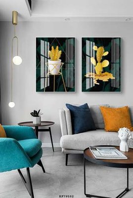 File in trần File tranh hiện đại pha lê gương KF79592 (bản gốc) đại dương