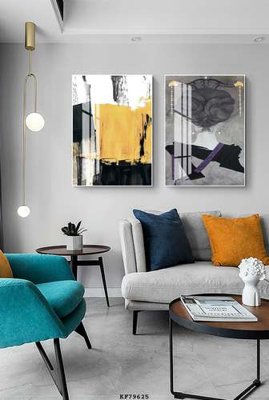 File in trần File tranh hiện đại pha lê gương KF79625 (bản gốc) mây trời