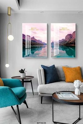 File tranh File tranh hiện đại pha lê gương KF79635 (gốc) chủ đề thành phố