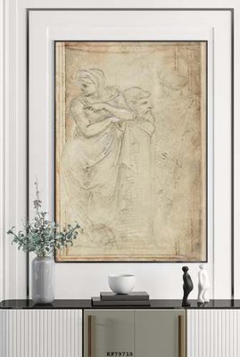 Hình ảnh file gốc in trần nhà File tranh hiện đại pha lê gương KF79710