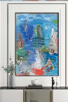 File in mica File tranh hiện đại pha lê gương KF79762 (bản gốc) làm vách ngăn