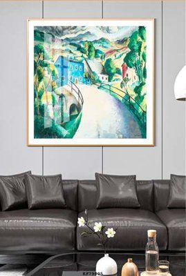 File gốc in ấn File tranh hiện đại pha lê gương KF79805 chuẩn màu CMYK