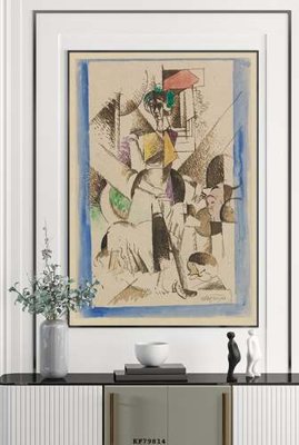 File tranh PSD File tranh hiện đại pha lê gương KF79814 chất lượng cao