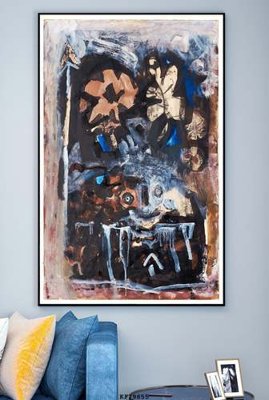 File gốc File tranh hiện đại pha lê gương KF79855 (trang trí) phòng ngủ