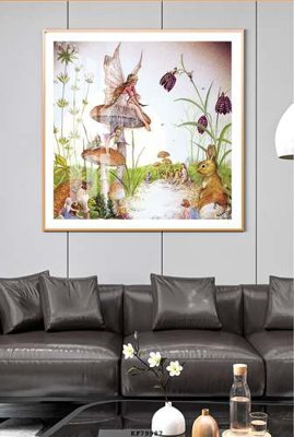 File in trần File tranh hiện đại pha lê gương KF79987 (bản gốc) trời sao